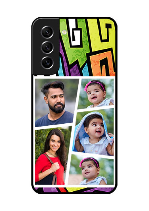 Galaxy S21 FE 5G Custom Glass Phone Case - Graffiti pattern Design