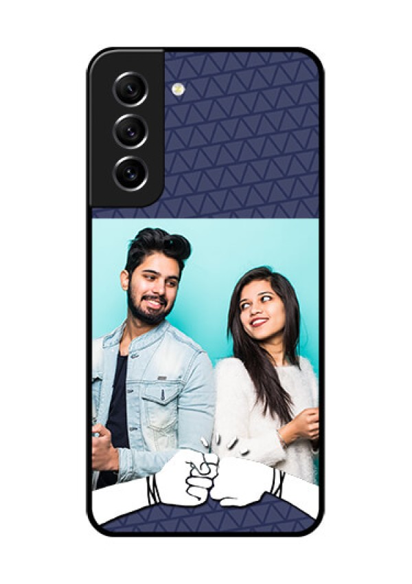 Galaxy S21 FE 5G Photo Printing on Glass Case - with Best Friends Design