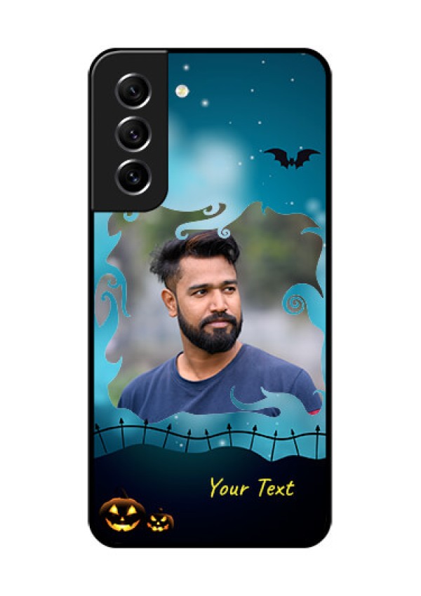 Galaxy S21 FE 5G Custom Glass Phone Case - Halloween frame design
