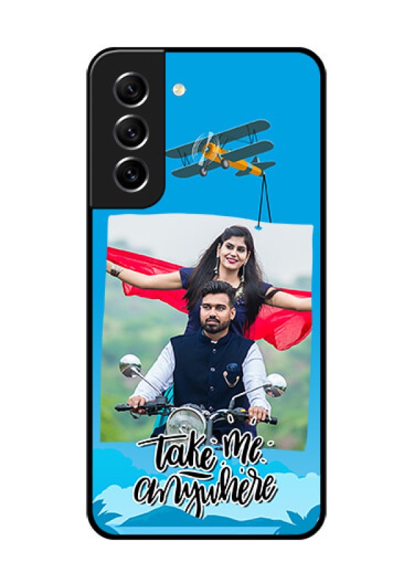 Galaxy S21 FE 5G Custom Glass Mobile Case - Traveller Design
