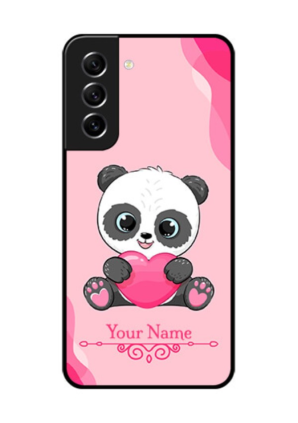 Galaxy S21 FE 5G Custom Glass Mobile Case - Cute Panda Design