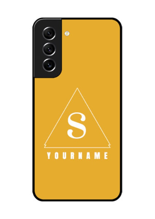 Galaxy S21 FE 5G Personalized Glass Phone Case - simple triangle Design