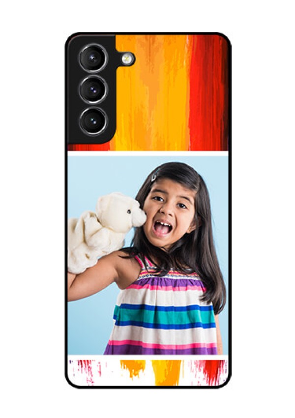 Galaxy s21 Plus Personalized Glass Phone Case  - Multi Color Design