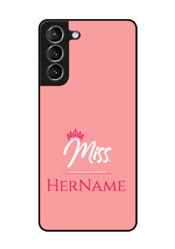 Galaxy s21 Plus Custom Glass Phone Case Mrs with Name