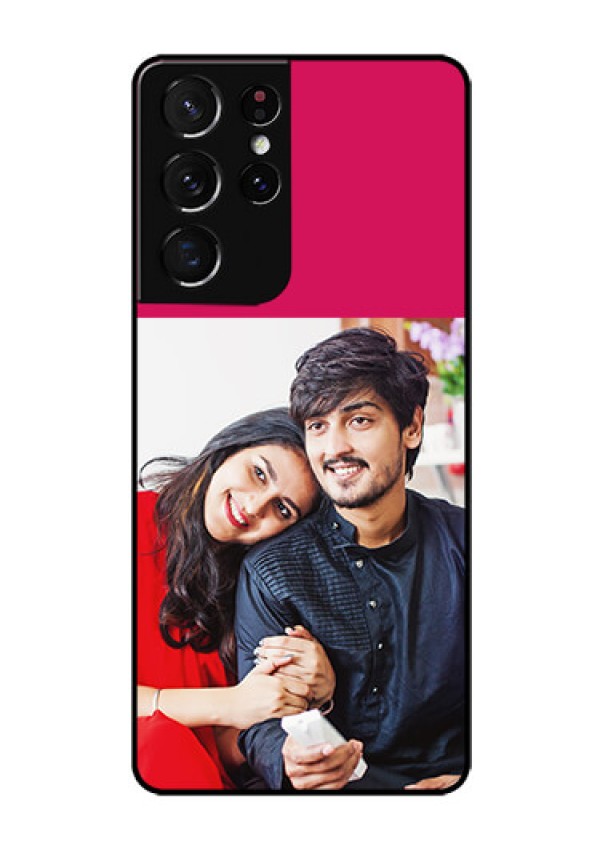 Galaxy S21 Ultra Custom Glass Mobile Case  - Anniversary Cover Design