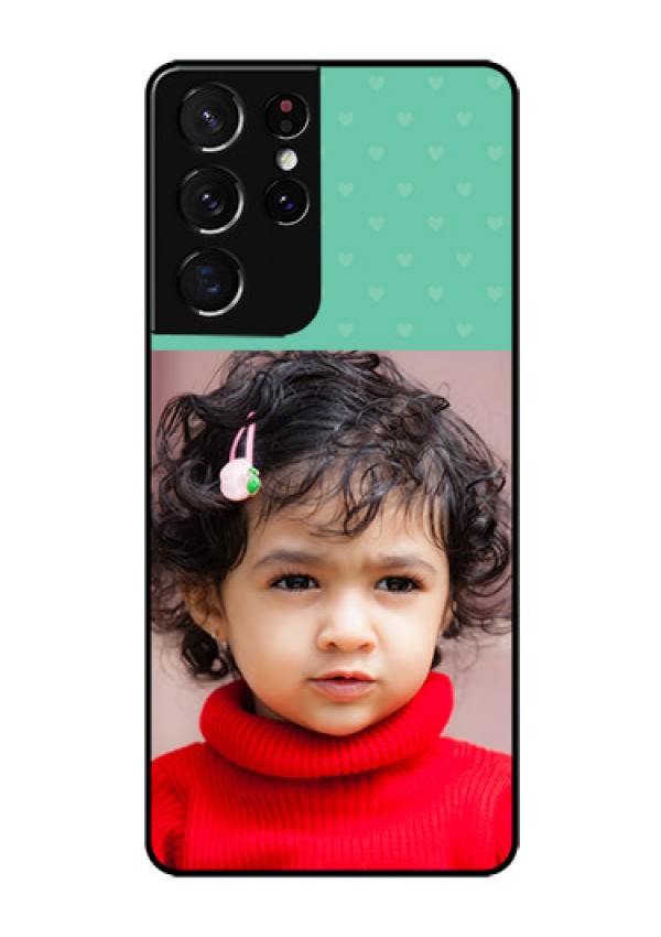 Galaxy S21 Ultra Custom Glass Phone Case  - Lovers Picture Design