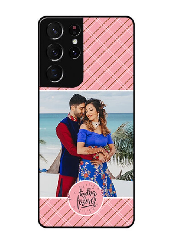 Galaxy S21 Ultra Personalized Glass Phone Case  - Together Forever Design