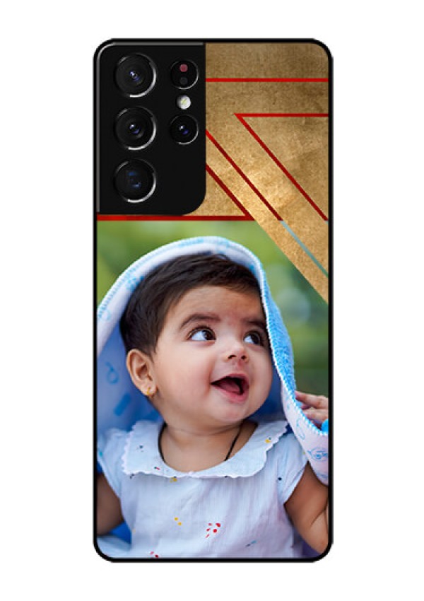 Galaxy S21 Ultra Personalized Glass Phone Case  - Gradient Abstract Texture Design