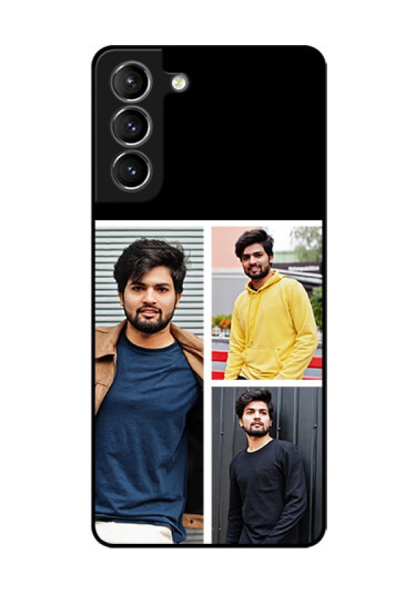 Galaxy S21 Photo Printing on Glass Case  - Upload Multiple Picture Design
