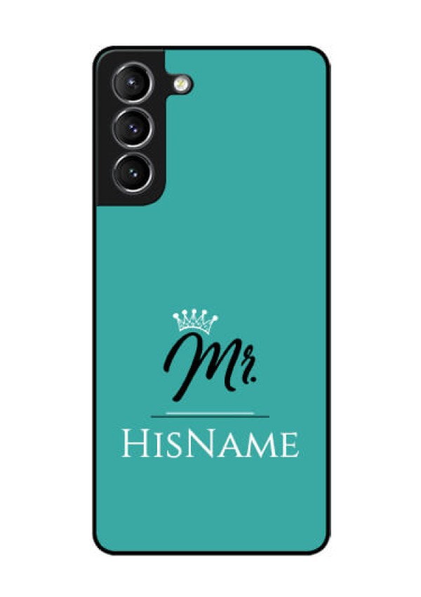 Galaxy S21 Custom Glass Phone Case Mr with Name