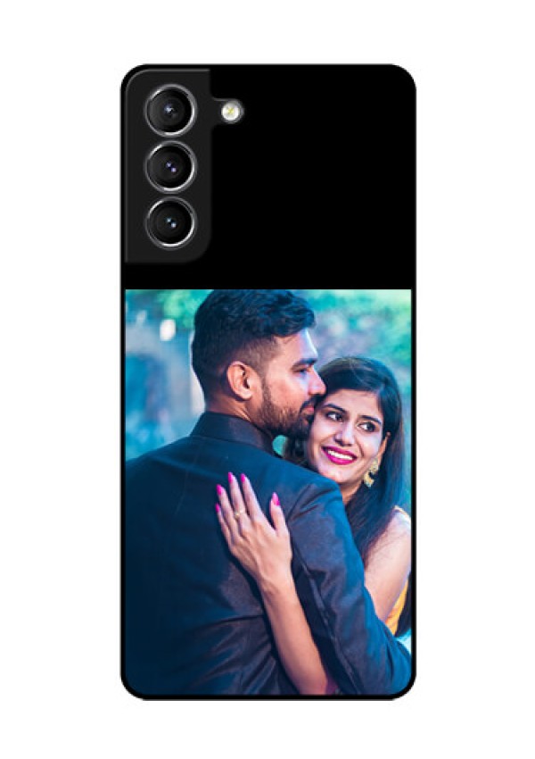 Galaxy S21 Custom Glass Phone Case - Upload Full Picture With Custom Color Design