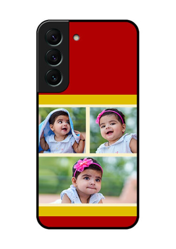 Galaxy S22 5G Custom Glass Mobile Case - Multiple Pic Upload Design