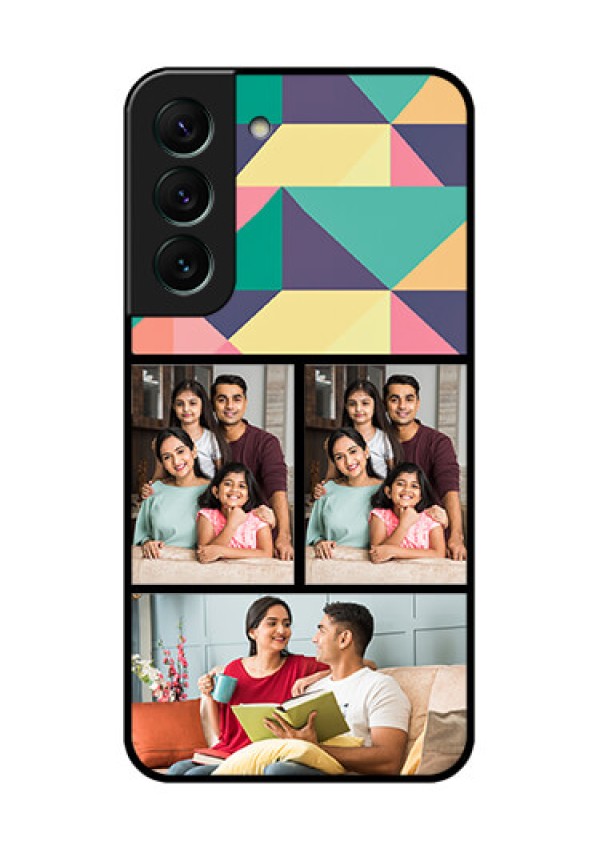 Galaxy S22 5G Custom Glass Phone Case - Bulk Pic Upload Design