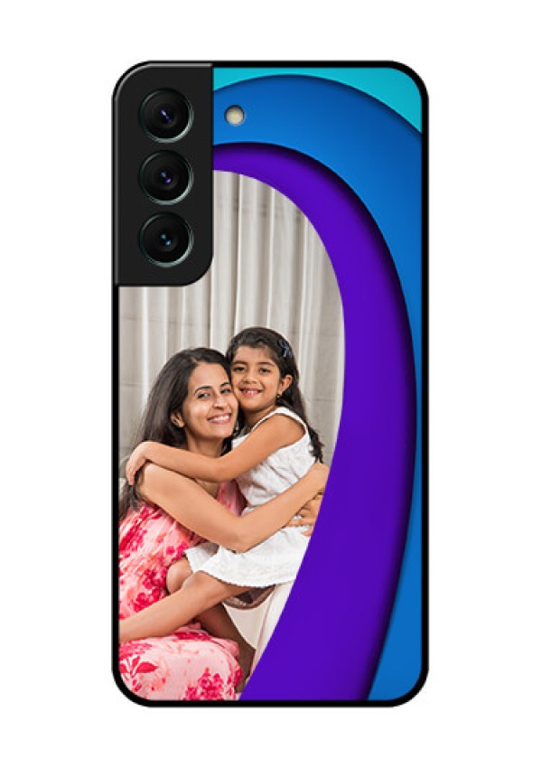 Galaxy S22 5G Photo Printing on Glass Case - Simple Pattern Design