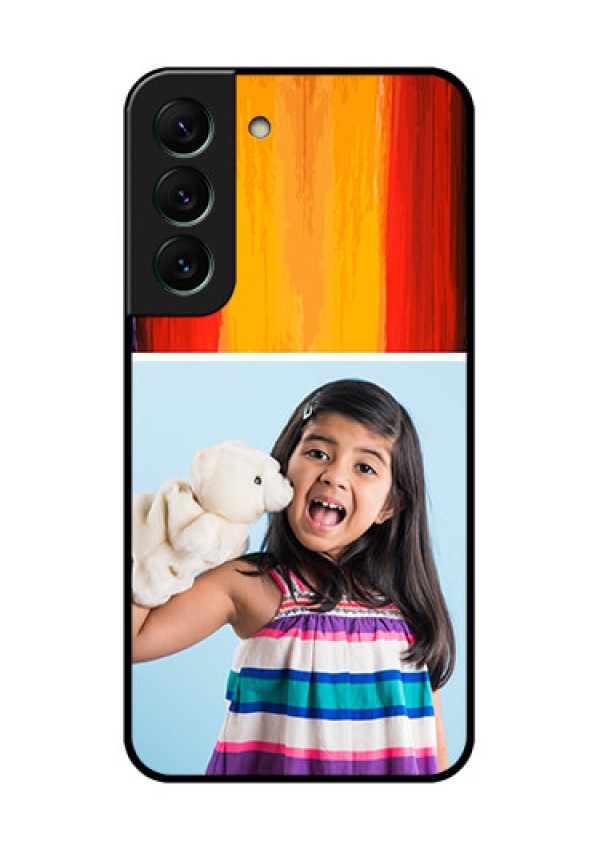 Galaxy S22 5G Personalized Glass Phone Case - Multi Color Design