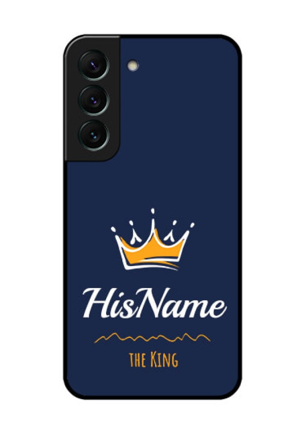 Galaxy S22 5G Glass Phone Case King with Name