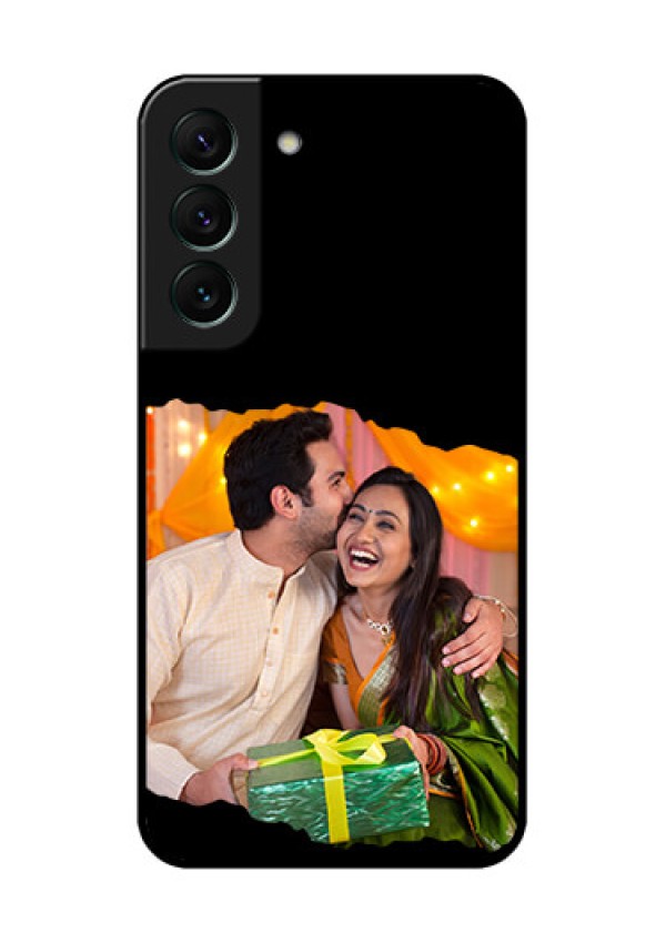 Galaxy S22 5G Custom Glass Phone Case - Tear-off Design