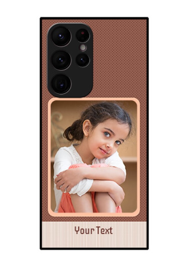 Galaxy S22 Ultra 5G Custom Glass Phone Case - Simple Pic Upload Design