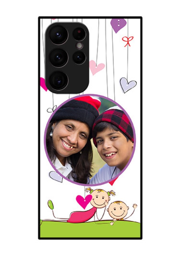 Galaxy S22 Ultra 5G Photo Printing on Glass Case - Cute Kids Phone Case Design