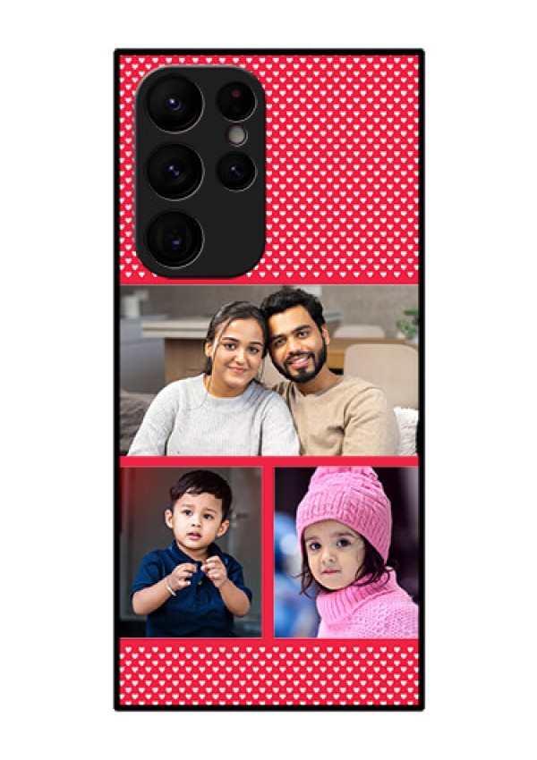 Galaxy S22 Ultra 5G Personalized Glass Phone Case - Bulk Pic Upload Design