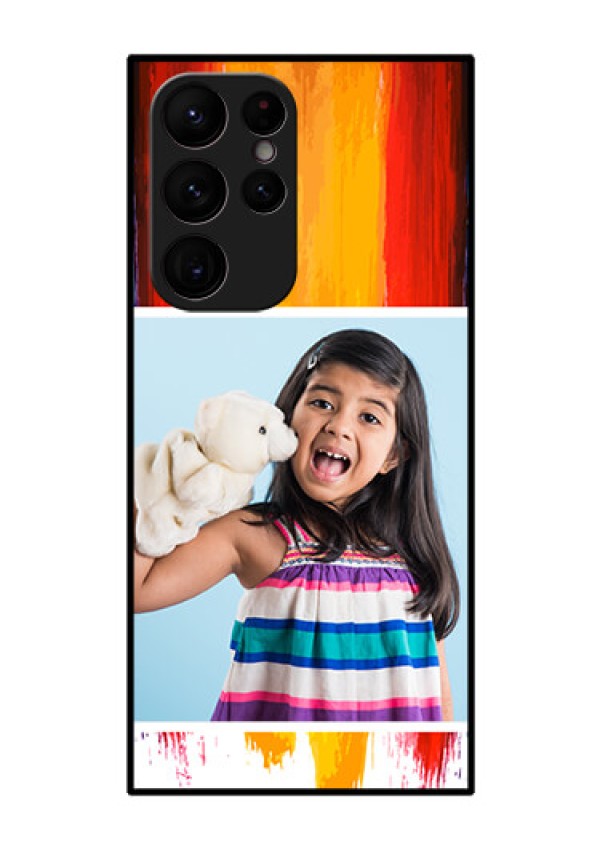 Galaxy S22 Ultra 5G Personalized Glass Phone Case - Multi Color Design