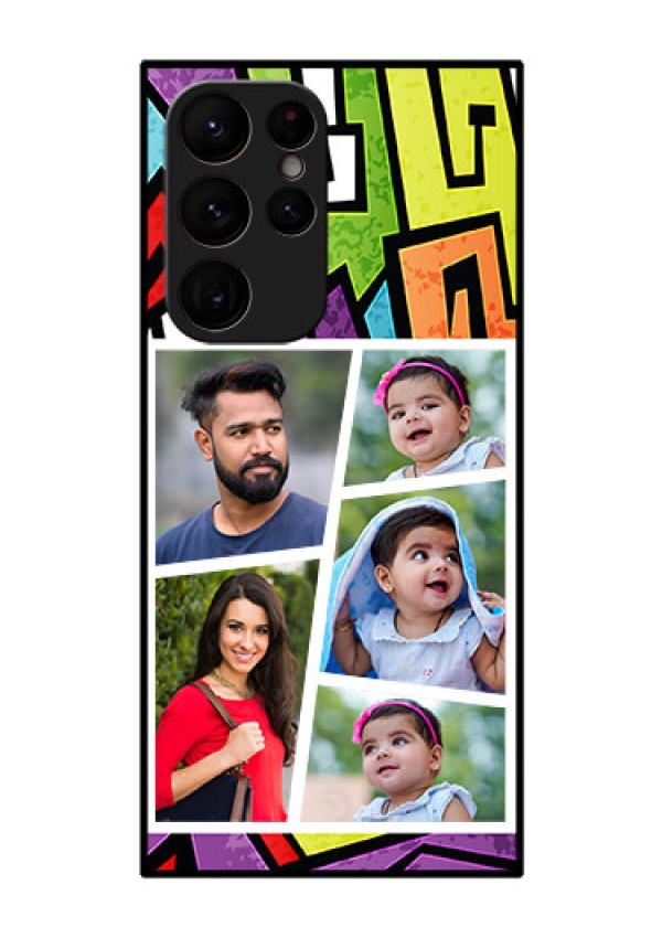 Galaxy S22 Ultra 5G Custom Glass Phone Case - Graffiti pattern Design