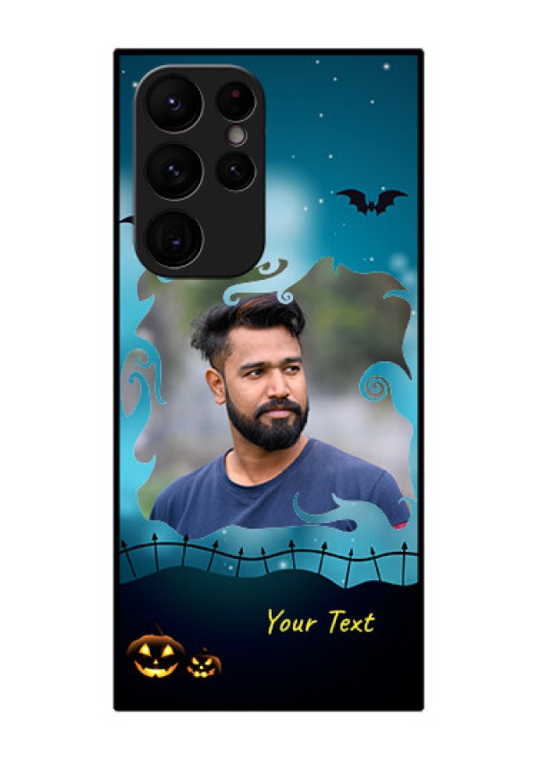 Galaxy S22 Ultra 5G Custom Glass Phone Case - Halloween frame design