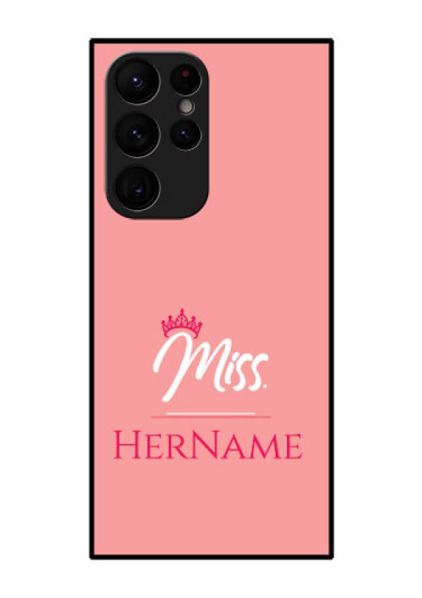 Galaxy S22 Ultra 5G Custom Glass Phone Case Mrs with Name