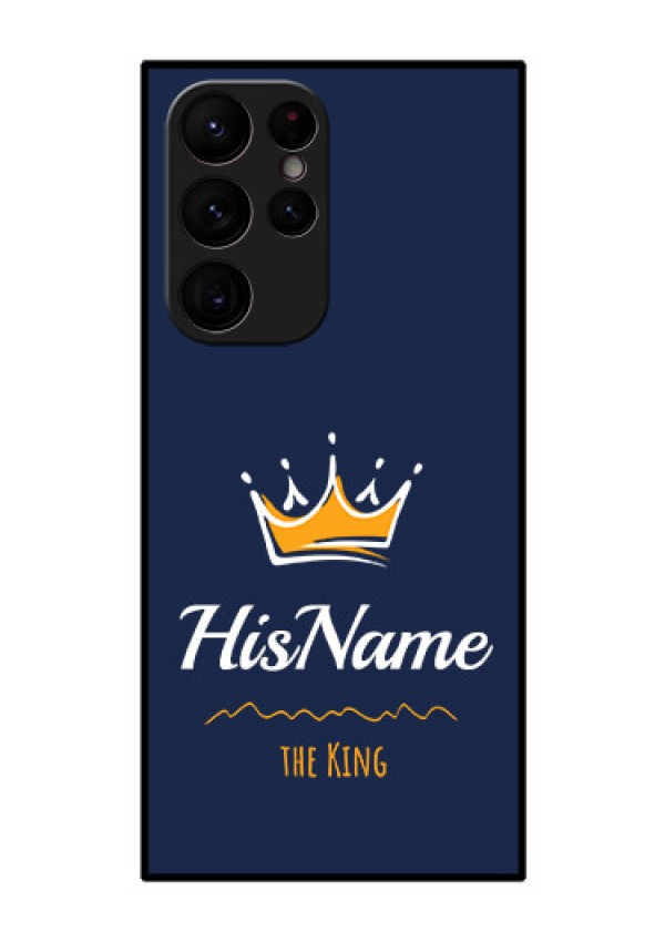 Galaxy S22 Ultra 5G Glass Phone Case King with Name