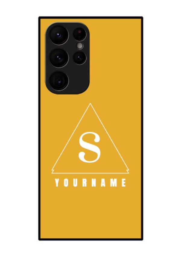 Galaxy S22 Ultra 5G Personalized Glass Phone Case - simple triangle Design