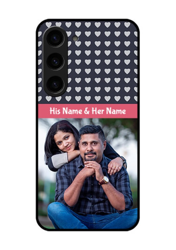 Galaxy S23 5G Custom Glass Mobile Case - Love Symbols Design