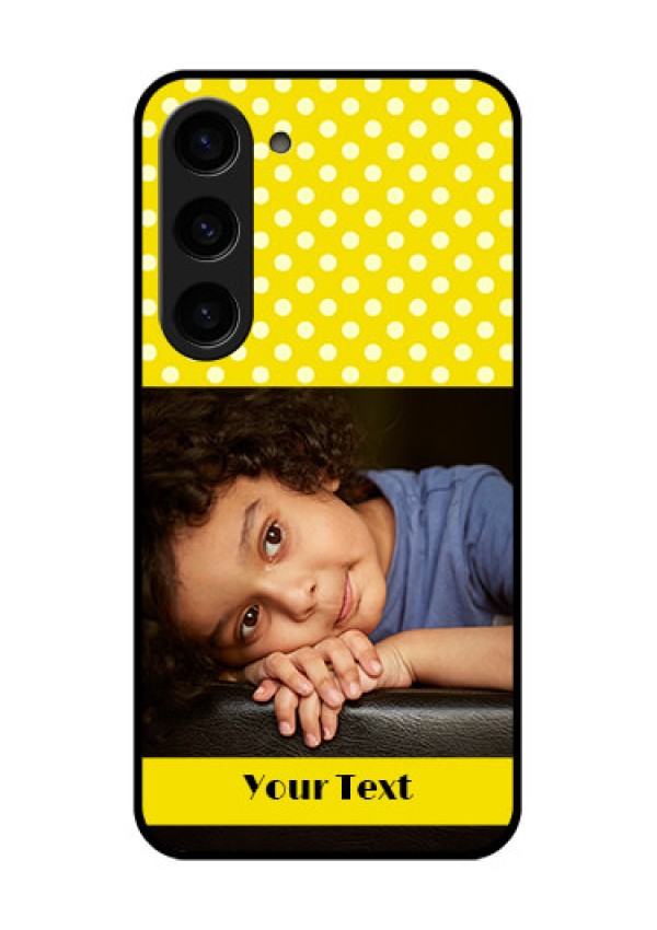 Galaxy S23 5G Custom Glass Phone Case - Bright Yellow Case Design