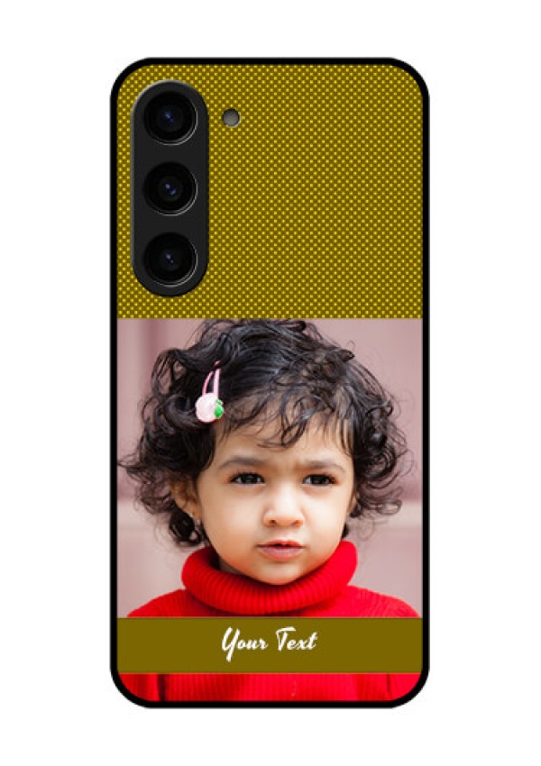 Galaxy S23 5G Custom Glass Phone Case - Simple Green Color Design
