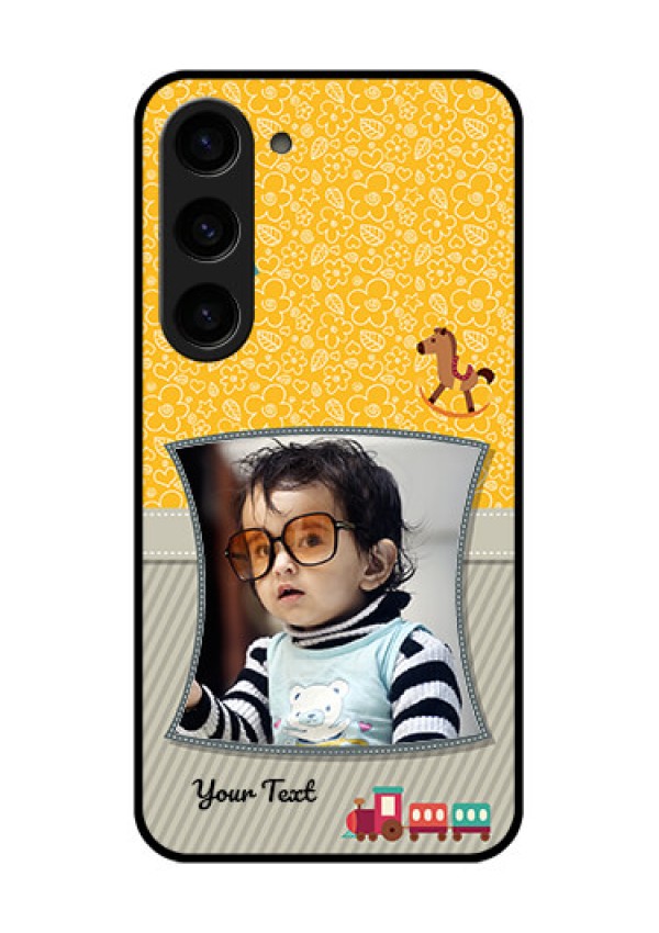 Galaxy S23 5G Personalized Glass Phone Case - Baby Picture Upload Design