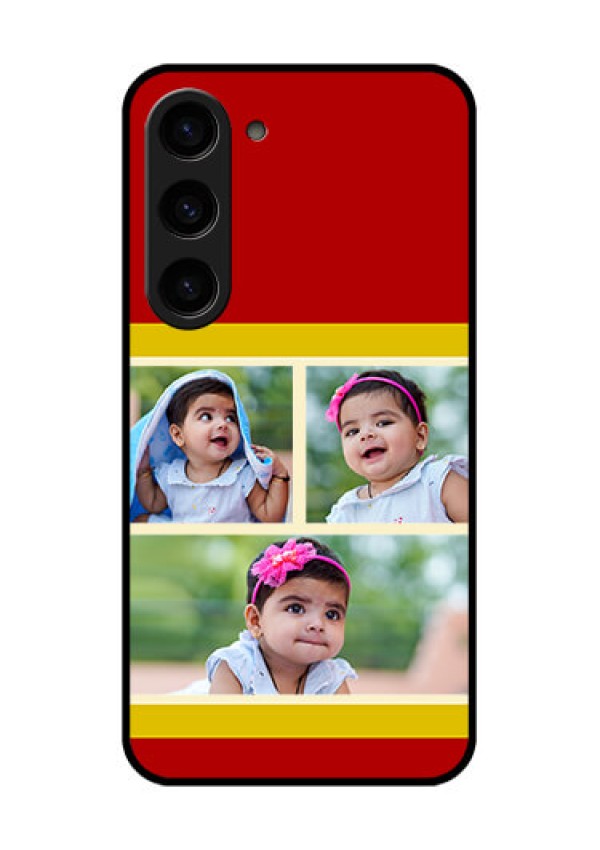 Galaxy S23 5G Custom Glass Mobile Case - Multiple Pic Upload Design