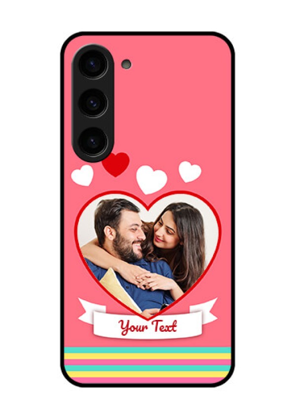 Galaxy S23 5G Photo Printing on Glass Case - Love Doodle Design