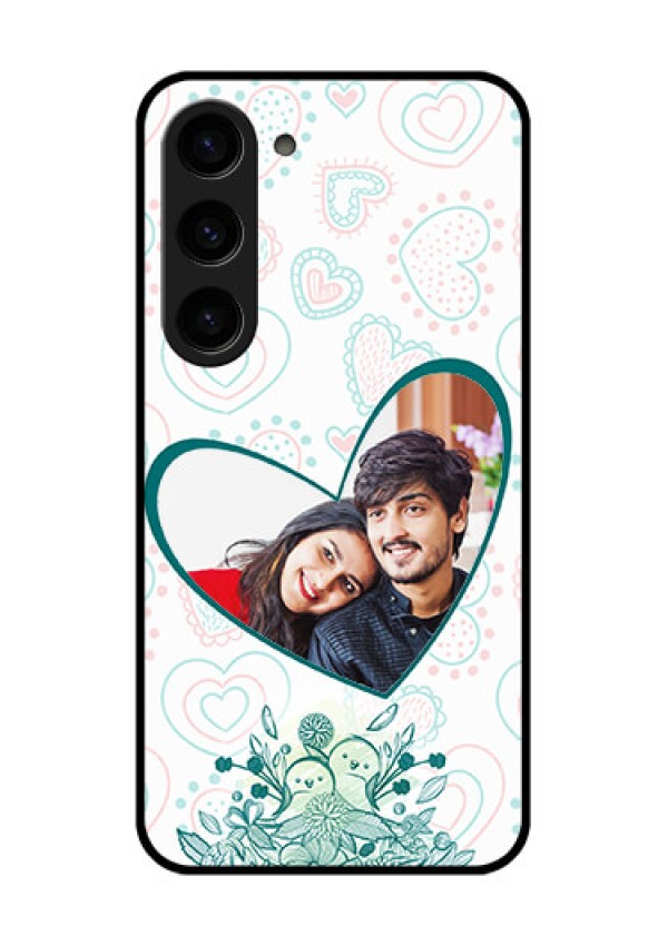 Galaxy S23 5G Photo Printing on Glass Case - Premium Couple Design
