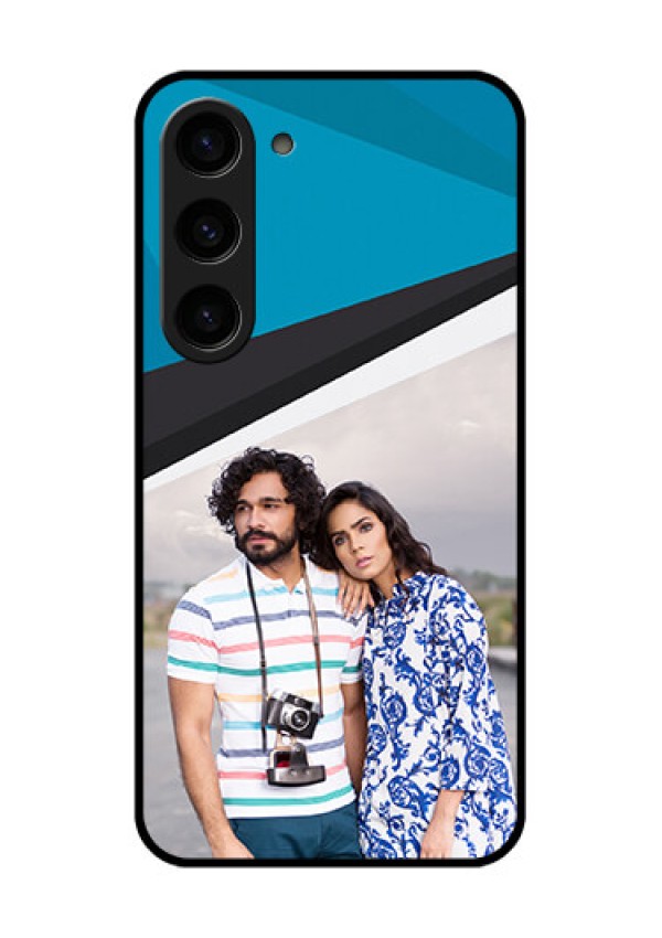 Galaxy S23 5G Photo Printing on Glass Case - Simple Pattern Photo Upload Design