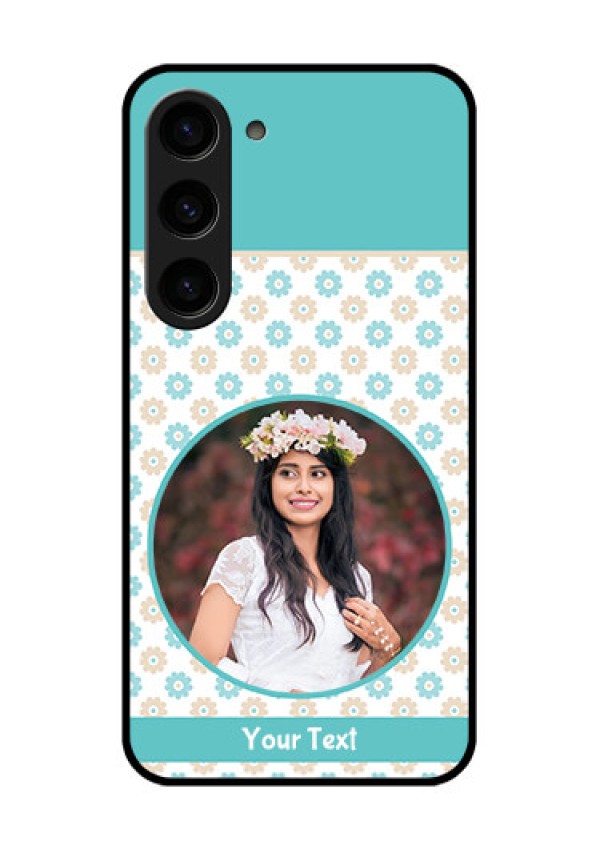 Galaxy S23 5G Custom Glass Mobile Case - Beautiful Flowers Design