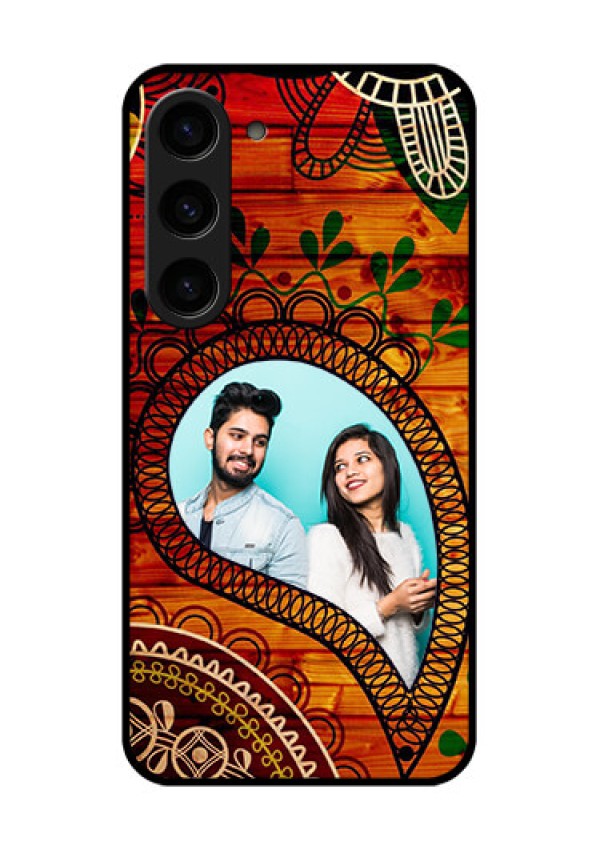 Galaxy S23 5G Personalized Glass Phone Case - Abstract Colorful Design