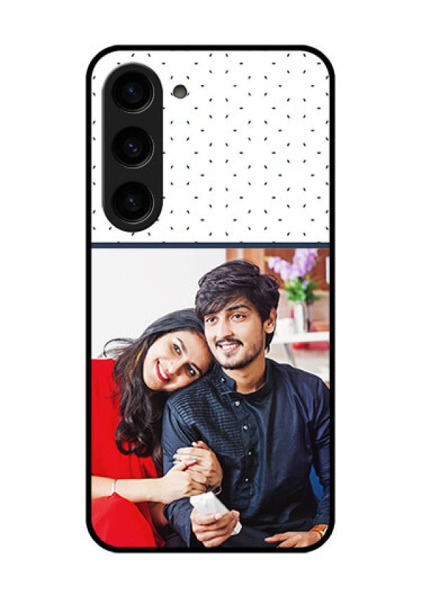 Galaxy S23 5G Personalized Glass Phone Case - Premium Dot Design