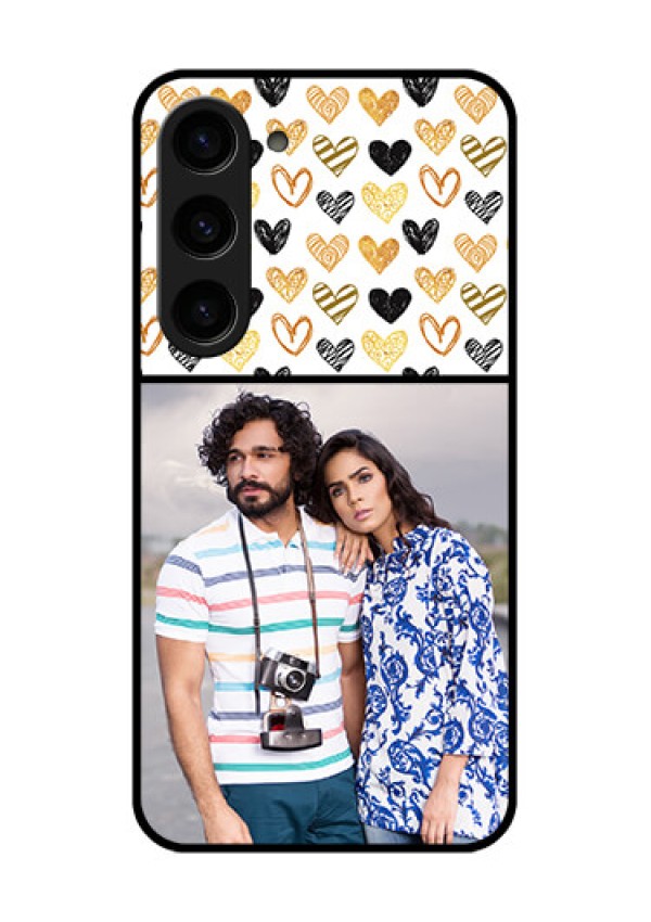 Galaxy S23 5G Photo Printing on Glass Case - Love Symbol Design