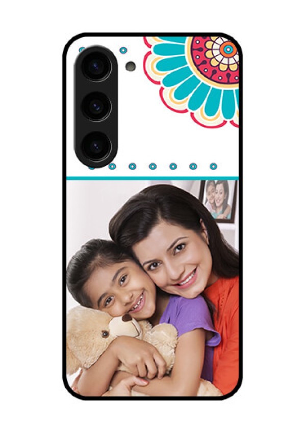 Galaxy S23 5G Custom Glass Phone Case - Flower Design