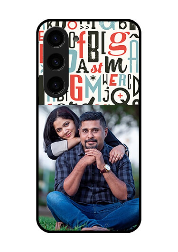 Galaxy S23 5G Personalized Glass Phone Case - Alphabet Design
