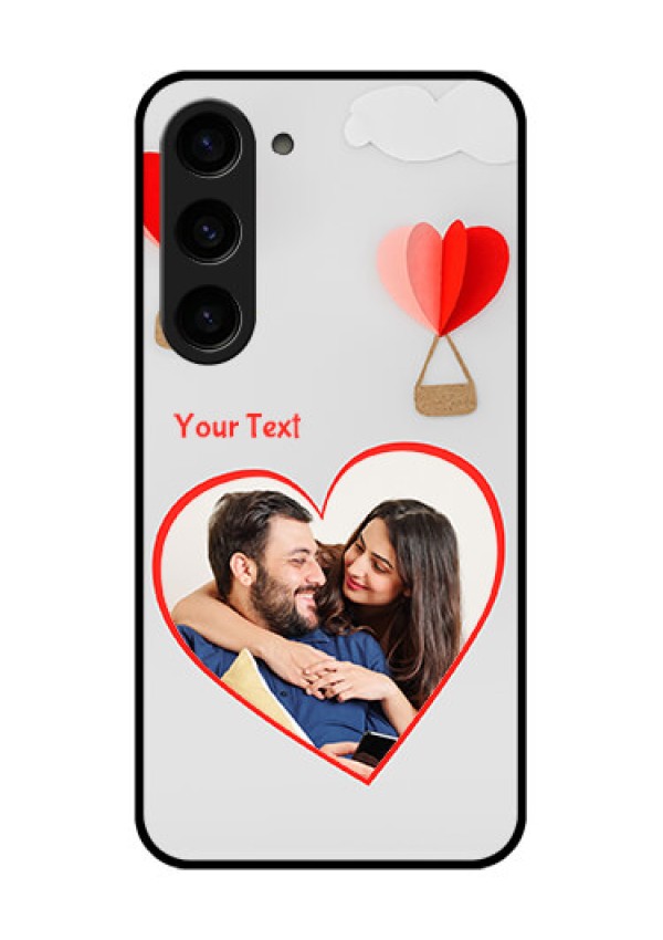 Galaxy S23 5G Custom Glass Mobile Case - Parachute Love Design