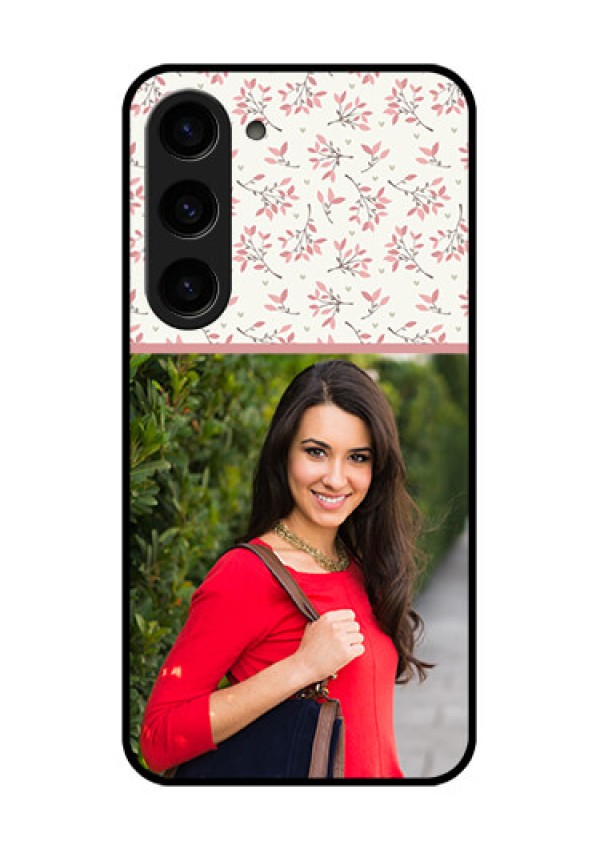 Galaxy S23 5G Custom Glass Phone Case - Premium Floral Design