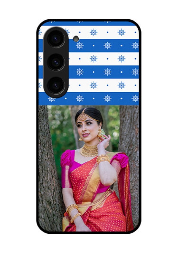 Galaxy S23 5G Photo Printing on Glass Case - Snow Pattern Design