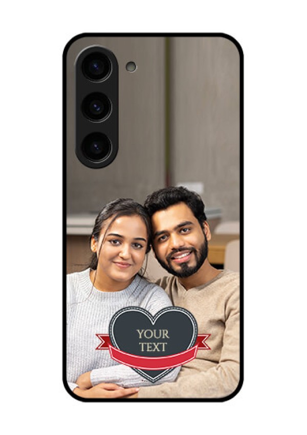 Galaxy S23 5G Custom Glass Phone Case - Just Married Couple Design