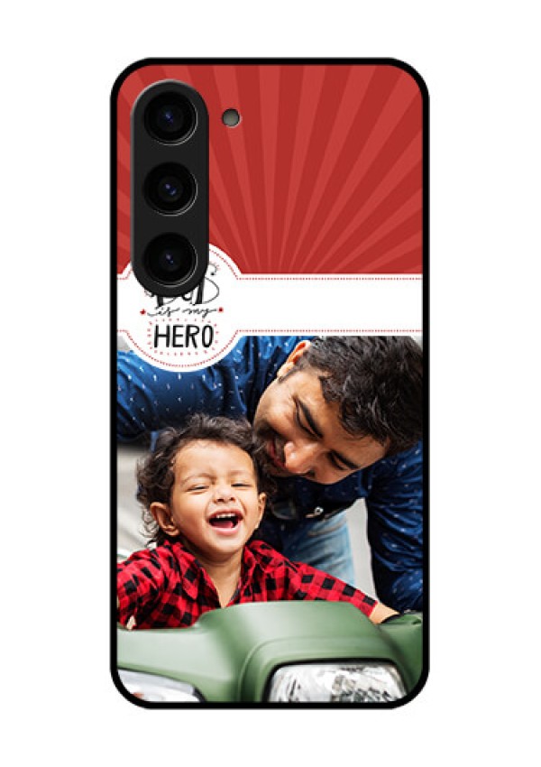 Galaxy S23 5G Photo Printing on Glass Case - My Dad Hero Design