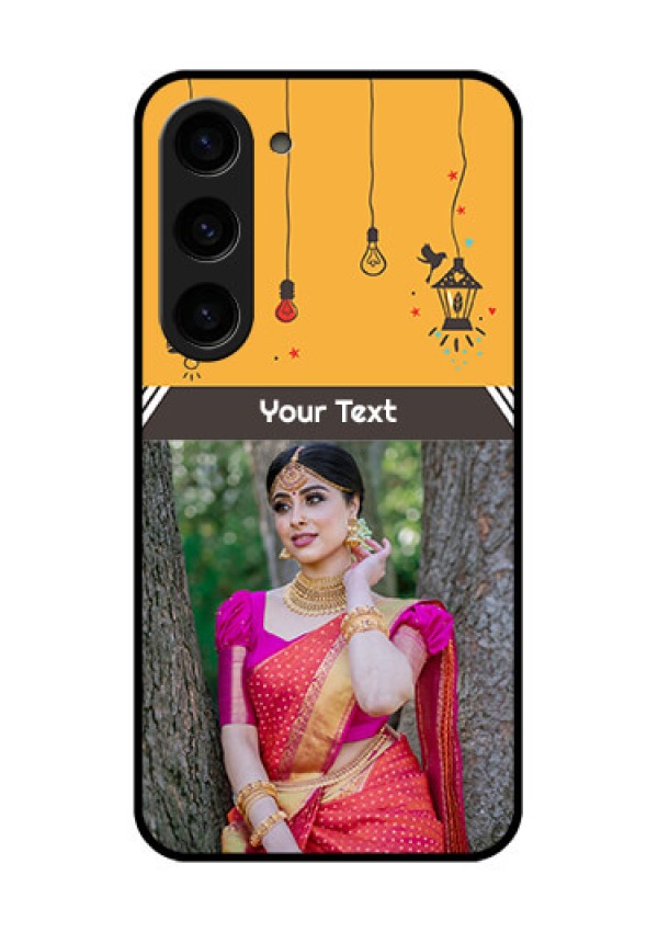 Galaxy S23 5G Custom Glass Mobile Case - with Family Picture and Icons